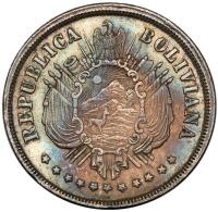 Bolivia. Pattern 20 Centavos, 1868-CT