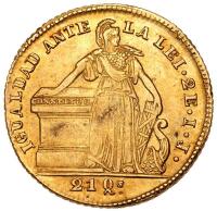 Chile. 2 Escudos, 1839-So IJ