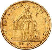 Chile. 10 Pesos, 1861-So