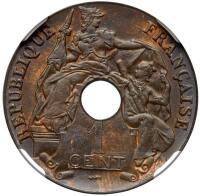 French Indochina. One Cent, 1923