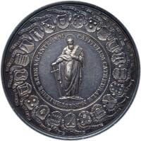 German States: M&Atilde;&frac14;nster. Silver Medallic 1&Acirc;&frac12; Taler, 1801