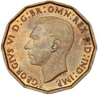 Great Britain. Brass Threepence, 1946