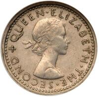 Great Britain. Brockage Threepence Error, ND (1954-)