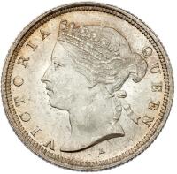 Hong Kong. 20 Cents, 1876-H