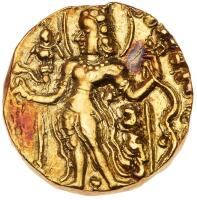Gupta Empire. Chadragupta II. Gold Dinar (8.25 g), ca. AD 380-413 XF