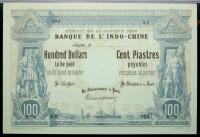 French Indo-China. PROOF 100 Dollars=100 Piastres, ND (1879-90) PMG Choice Unc