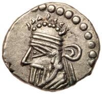 Parthian Kingdom. Pakoros I. Silver Diobol )1.33 g), ca. AD 78-120