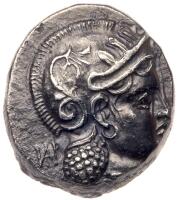 Baktria, Athenian Series. Silver Didrachm (7.87 g), ca. 261-239/8 BC