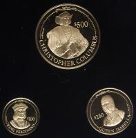 British Virgin Islands. Discovery of America Set: 500, 250 and 100 Dollars, 1992
