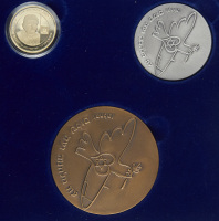 Ezer Weizman Set of Gold, Silver and Bronze State Medals