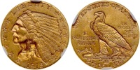 1915 $2.50 Indian. NGC graded MS63