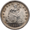 1891 Liberty Seated Quarter Dollar. PCGS graded MS63 - 2