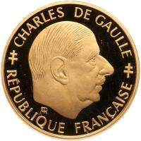 France. Gold and Silver 1 Franc, 1988