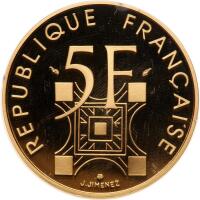 France. 5 Francs, 1989