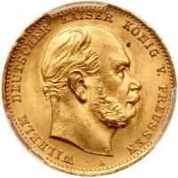 German States: Prussia. 10 Marks, 1874-A