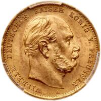 German States: Prussia. 10 Marks, 1874-A