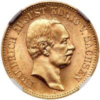 German States: Saxony. 20 Marks, 1905-E