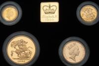 Great Britain. Proof Gold Set: 5 & 2 Pounds, Sovereign & 1/2 Soveregin, 1990
