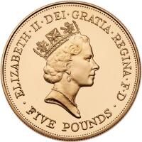 Great Britain. 5 Pounds, 1990
