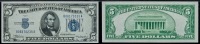 1934, $5 Silver Certificate. PMG graded Superb Gem Unc 67 EPQ