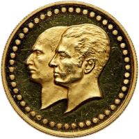 Iran. "Bank Melli 50th Anniversary" Gold Proof Medal, MS2535 (1976)