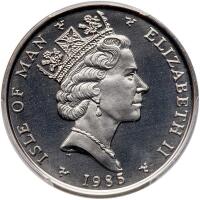 Isle of Man. Platinum Noble, 1985