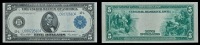 1914, $5 Federal Reserve Note San Francisco. EF
