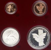 Israel. Gold 5 and 1 New Sheqalim plus Silver 2 and 1 New Sheqel, 1991