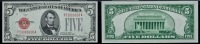 1928-C, $5 Legal Tender Note. PMG graded Superb Gem Unc 67 EOQ