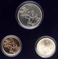 Israel. Gold 10 New Sheqalim plus Silver 2 and 1 New Sheqel, 1994