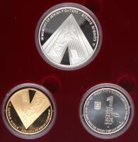 Israel. Gold 10 New Sheqalim plus Silver 2 and 1 New Sheqel, 1995