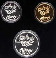 Israel. Gold 10 New Sheqalim plus Silver 2 and 1 New Sheqel, 1995