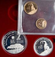 Israel. Gold 5 and 1 New Sheqalim plus silver 2 and 1 New Sheqel, 2000