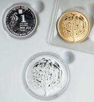 Israel. Gold 10 New Sheqalim plus silver 2 and 1 New Sheqel, 2004