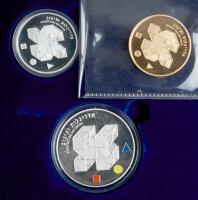 Israel. Gold 10 New Sheqalim plus silver 2 and 1 New Sheqel, 2004