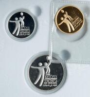 Israel. Gold 10 New Sheqalim plus silver 2 and 1 New Sheqel, 2004