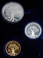 Israel. Gold 10 New Sheqalim plus silver 2 and 1 New Sheqel, 2005