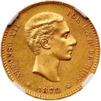 Spain. 25 Pesetas, 1878 (78)-DEM