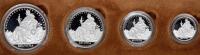 Switzerland. Helvetia Platinum Set: 1/10, 1/4, 1/2 and 1 Unze, 1987