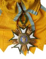 Iran. Iran Persia Order of Taj (Crown), Grand Cross Sash Badge with Original Sash