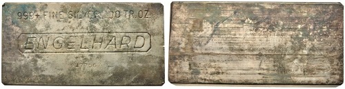 100 Ounce Englehard Silver Bar 999+ Fine
