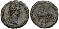 Nerva, AD 96-98. AE Sestertius (26.7g) 33 mm. Choice VF or better