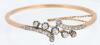 Beautiful 18K Victorian Hinged Bangle Bracelet Rose Cut and Old Mine Cut Diamonds. A Wonderful Piece