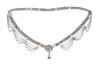 Ladies Solid Sterling Silver Belt. Very Unusual, Adjustable Waist with a Striking Buckle in the Shape of an Elegant Peacock
