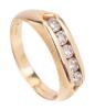 Ladies 1/2 Carat Diamond Ring with Five (5) Fine, Channel Set Diamonds in 14K Yellow Gold - 2
