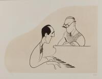 Hirschfeld, Al. "George and Ira Gershwin" Signed & Numbered Lithograph.