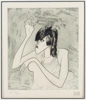 Hirschfeld, Al. "Jane Fonda, 1975" Signed & Numbered Lithograph.