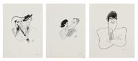 Hirschfeld, Al. "Jay Leno", "The Dick Van Dyke Show", & "The Wild Wild West" Signed & Numbered Lithograph.