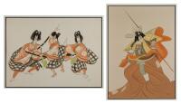 Hirschfeld, Al. "Kabuki: Sugawara" & "Kabuki: Shibaraku" Signed & Numbered Lithograph.
