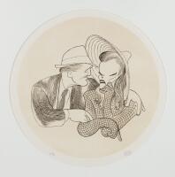 Hirschfeld, Al. "Spencer Tracy and Katharine Hepburn" Signed & Numbered Lithograph.